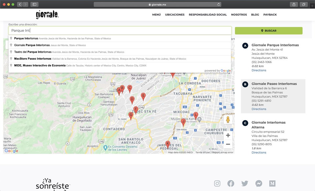Giornale Restaurant Locator